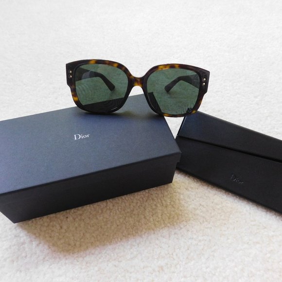 NEW DIOR LADY DIOR STUDS WAYFARER SUNGLASSES LOGO! CHRISTIAN DIOR - Picture 4 of 7